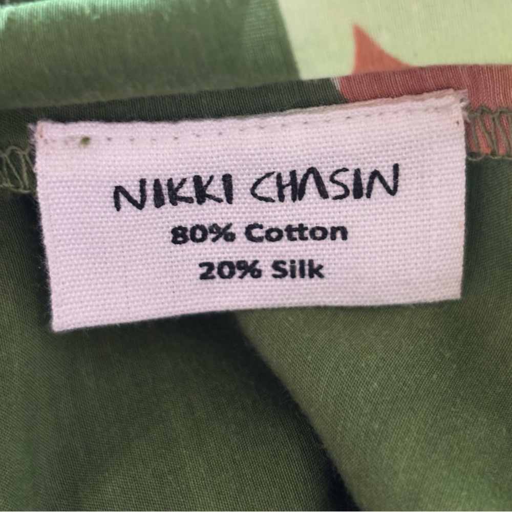 Nikki Chasin Ballad Fish Dress Silk Blend XL Green - Picture 6 of 15